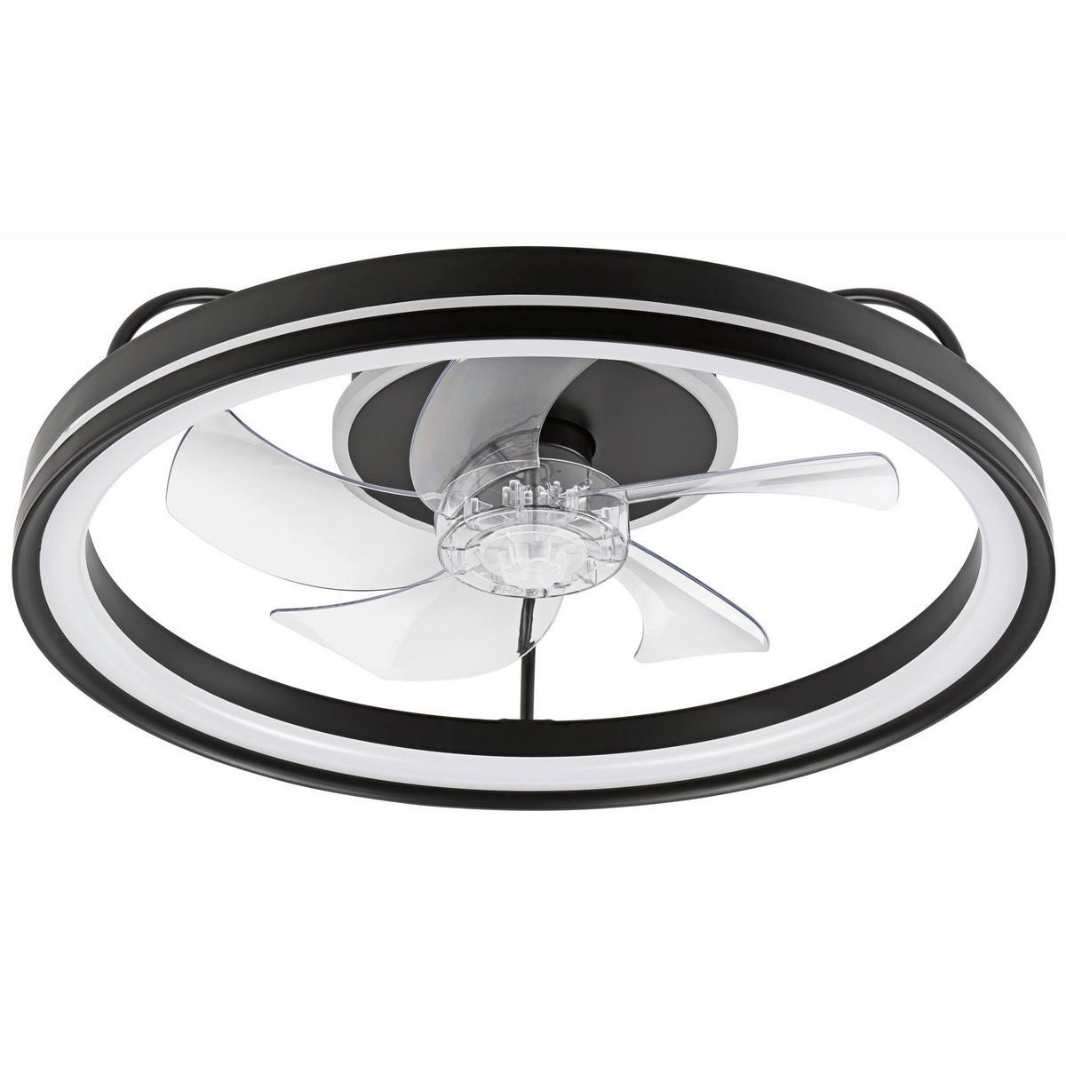 Lamkur LED-Deckenventilator FALCO 49892 schwarz H/L: ca. 17x50 cm max. 40 W Falco - schwarz (50,00cm) - Lamkur