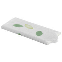 Scheibengardinen-Meterware Blatt grün H: ca. 45 cm Blatt - grün (45,00cm)