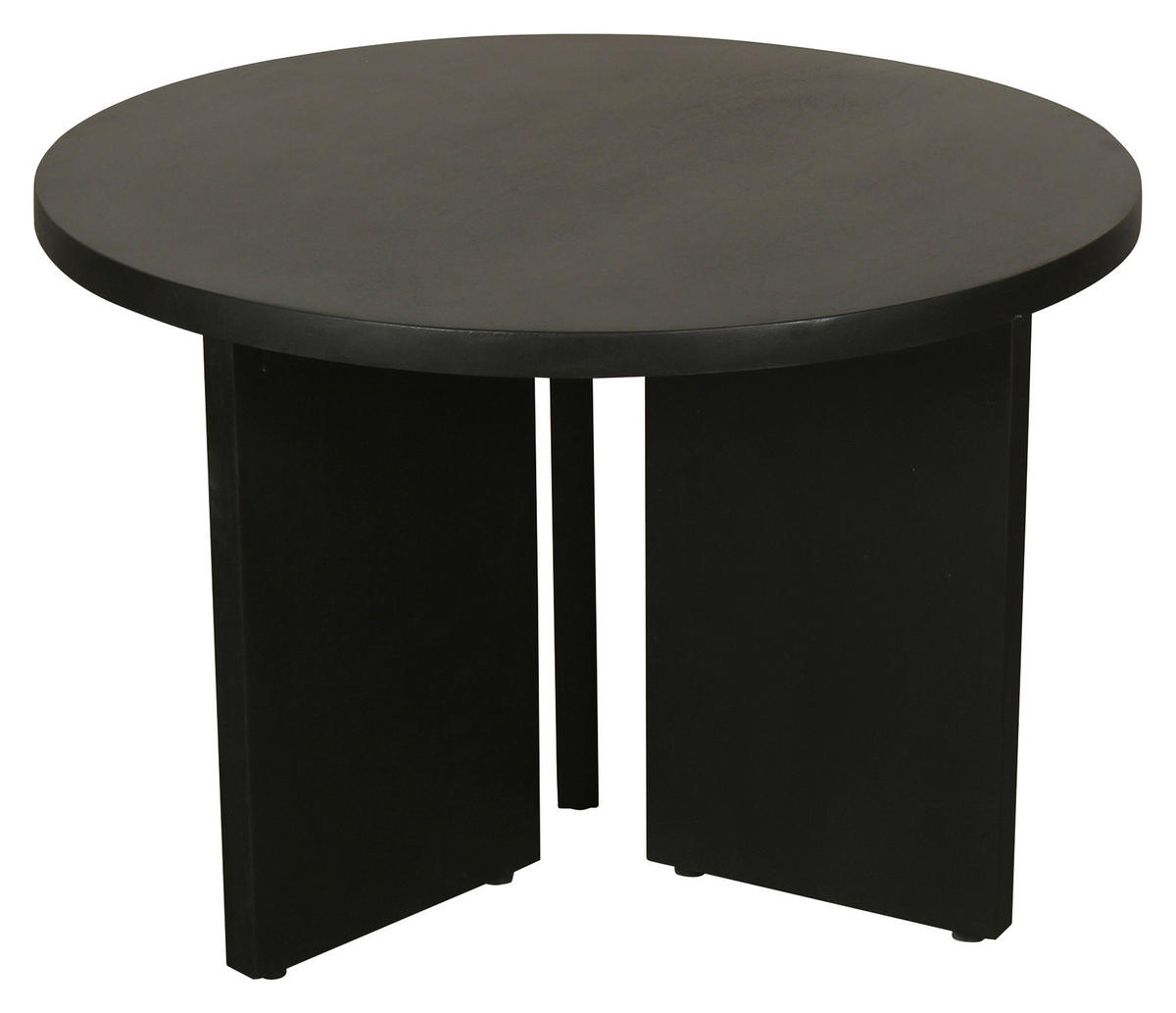Beistelltisch ROUND schwarz lackiert Akazie H/D: ca. 41x60 cm ROUND - schwarz (60,00/41,00cm) - byLIVING