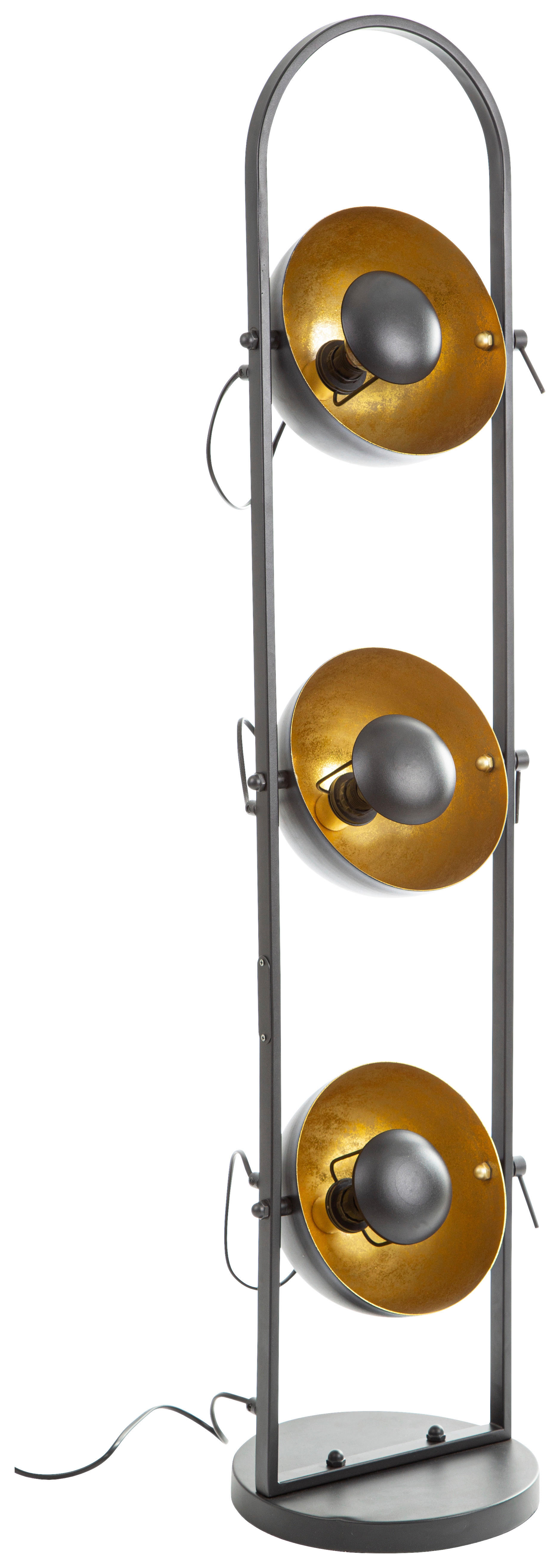Nowa Stehleuchte 46150345 schwarz gold Metall B/H/T: ca. 25x117x25 cm E14 3 Brennstellen OLE - gold/schwarz (25,00/117,00/25,00cm) - Nowa