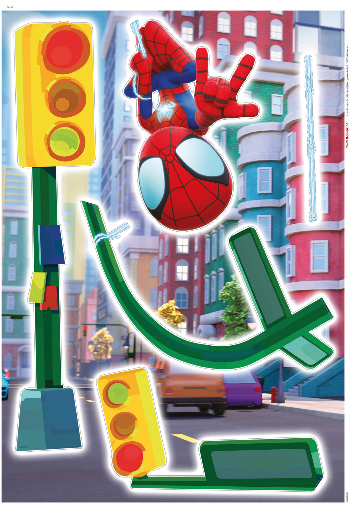 Komar Wandtattoo Spidey+Amazing Friends Lamp Swing  Spidey+Amazing Friends Lamp Swing B/L: ca. 50x70 cm Spidey+Amazing Friends Lamp Swing - (50,00/70,00cm) - Komar