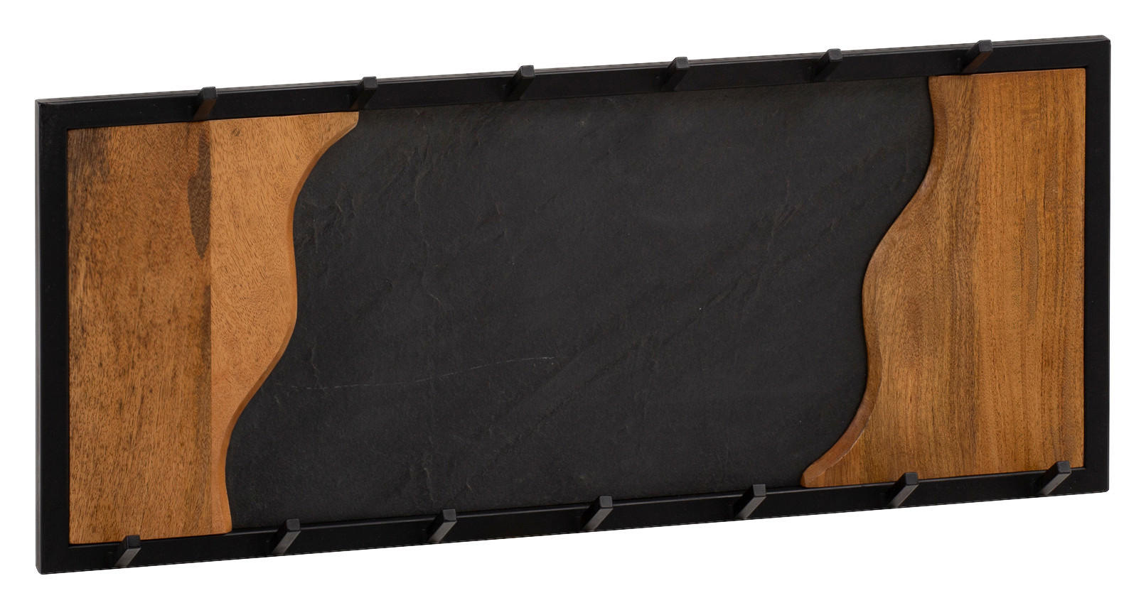 Wandgarderobe schwarz B/H/T: ca. 80x36x6 cm Wandgarderobe - schwarz (80,00/36,00/6,00cm) - Wohnling