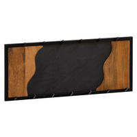 Wandgarderobe schwarz B/H/T: ca. 80x36x6 cm Wandgarderobe - schwarz (80,00/36,00/6,00cm) - Wohnling