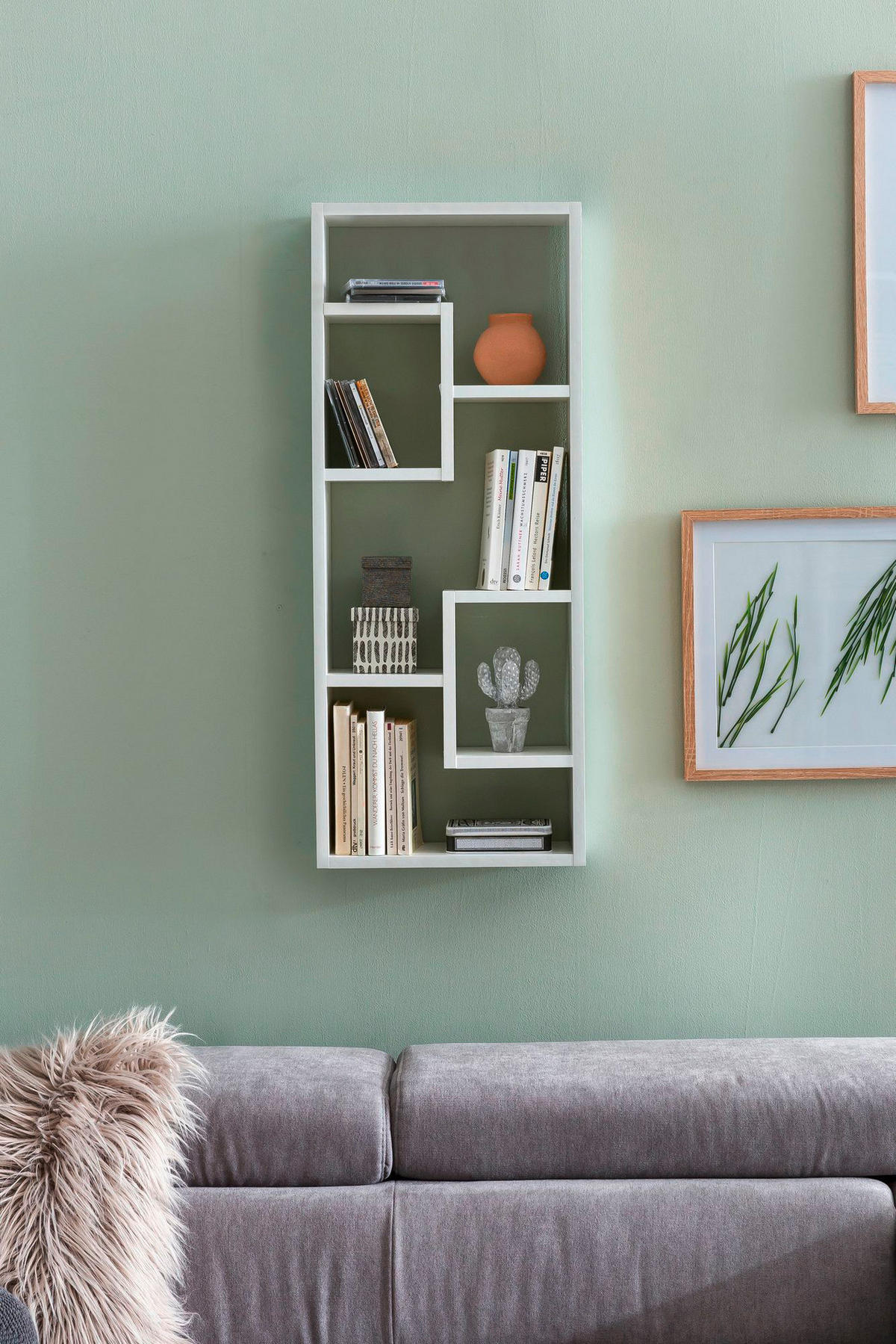 Wandregal weiß B/H/T: ca. 36x90x14,5 cm Wandregal - weiß (36,00/90,00/14,50cm) - Wohnling