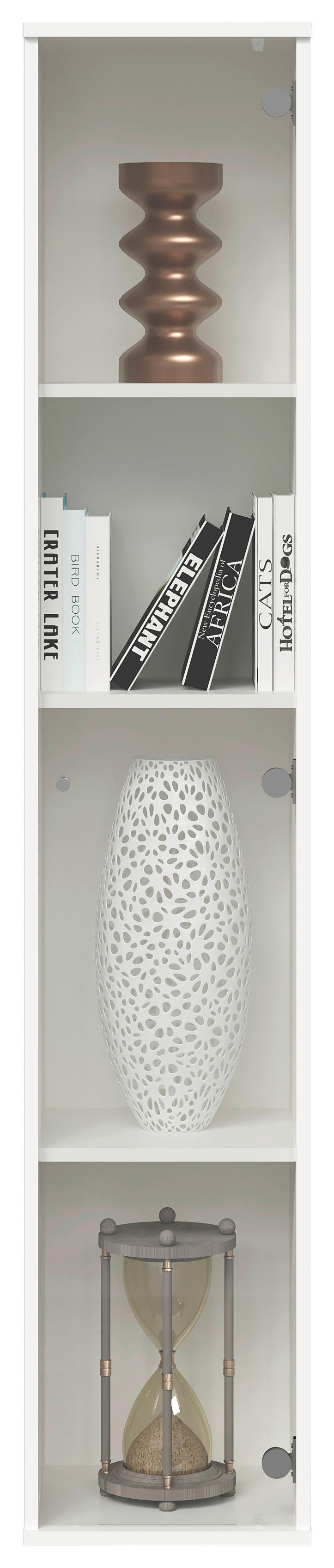Vitrine  weiß B/H/T: ca. 32x171x33 cm Bora_112_Vitrine 109-112 - weiß (32,00/171,00/33,00cm)