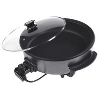 SCHÄFER Elektrische Multipfanne 20370 schwarz Metall Glas H/D: ca. 11x42 cm 20370 - schwarz (42,00/11,00cm) - SCHÄFER