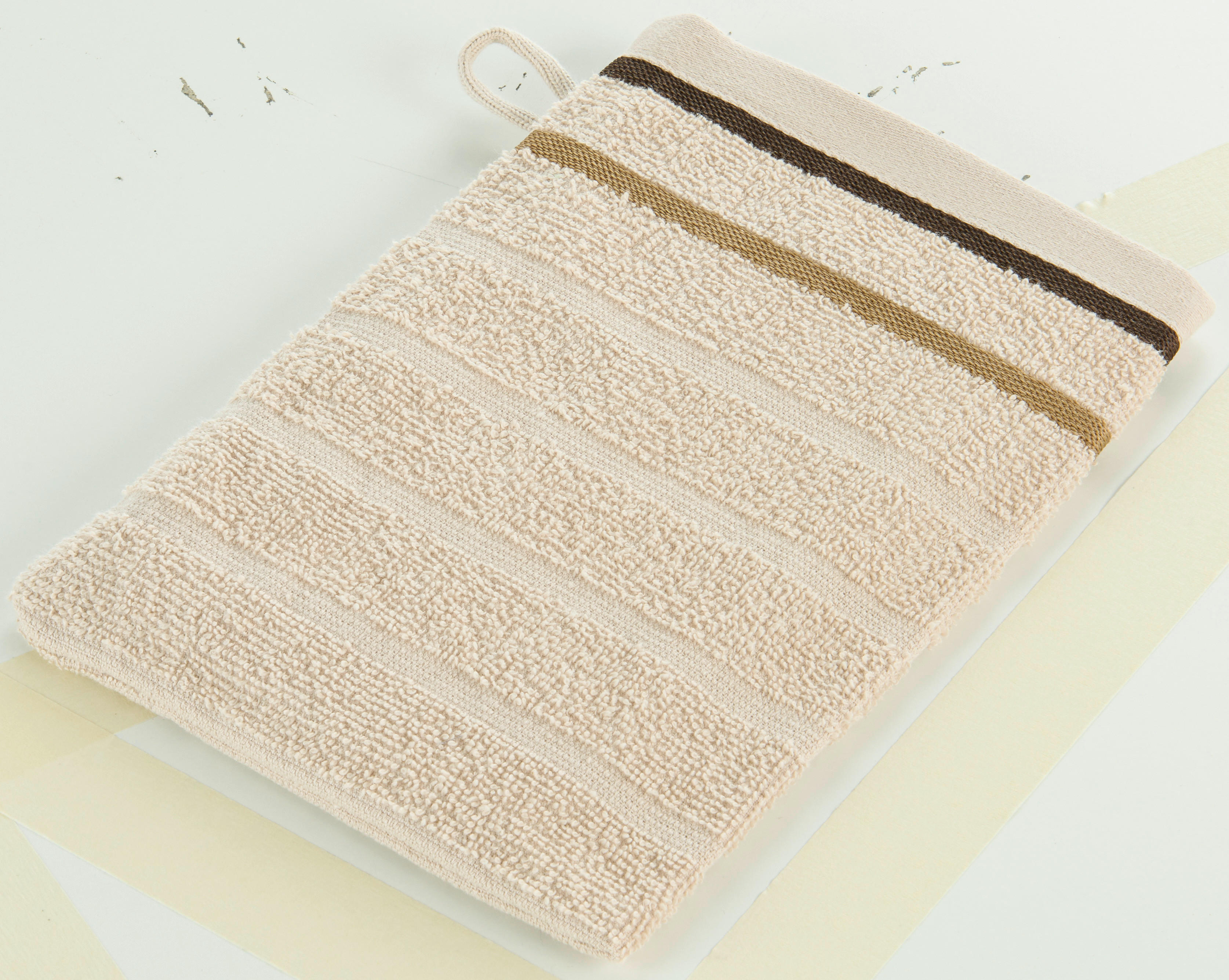 Waschhandschuh Marta Marta - sand (16,00/22,00cm) - oh cosy