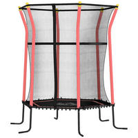 HOMCOM Kindertrampolin rot B/H/L: ca. 163,5x190x163,5 cm Kindertrampolin - rot (163,50/163,50/190,00cm) - HOMCOM