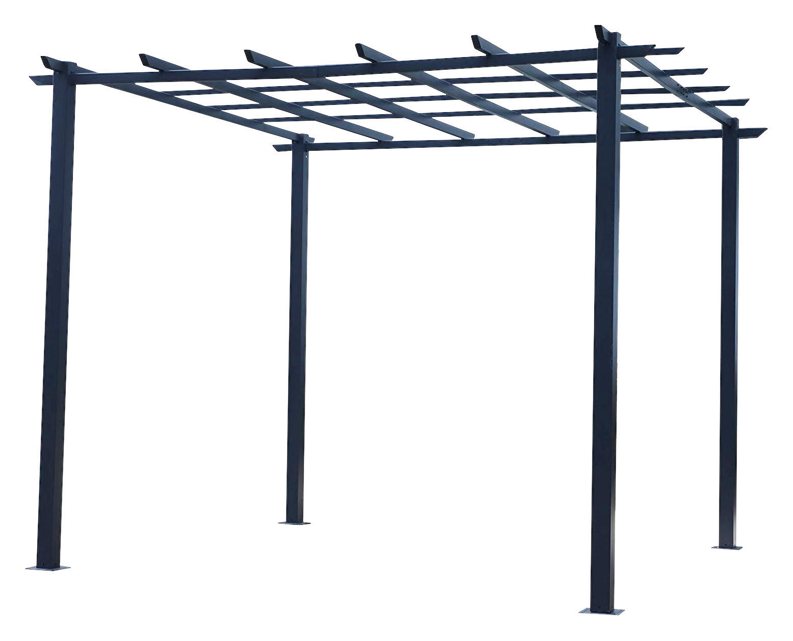 Outsunny Rosenpavillon schwarz Metall B/H/L: ca. 295x230x297 cm Rosenpavillon - schwarz (297,00/295,00/230,00cm) - Outsunny