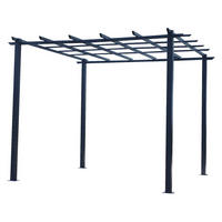 Outsunny Rosenpavillon schwarz Metall B/H/L: ca. 295x230x297 cm Rosenpavillon - schwarz (297,00/295,00/230,00cm) - Outsunny