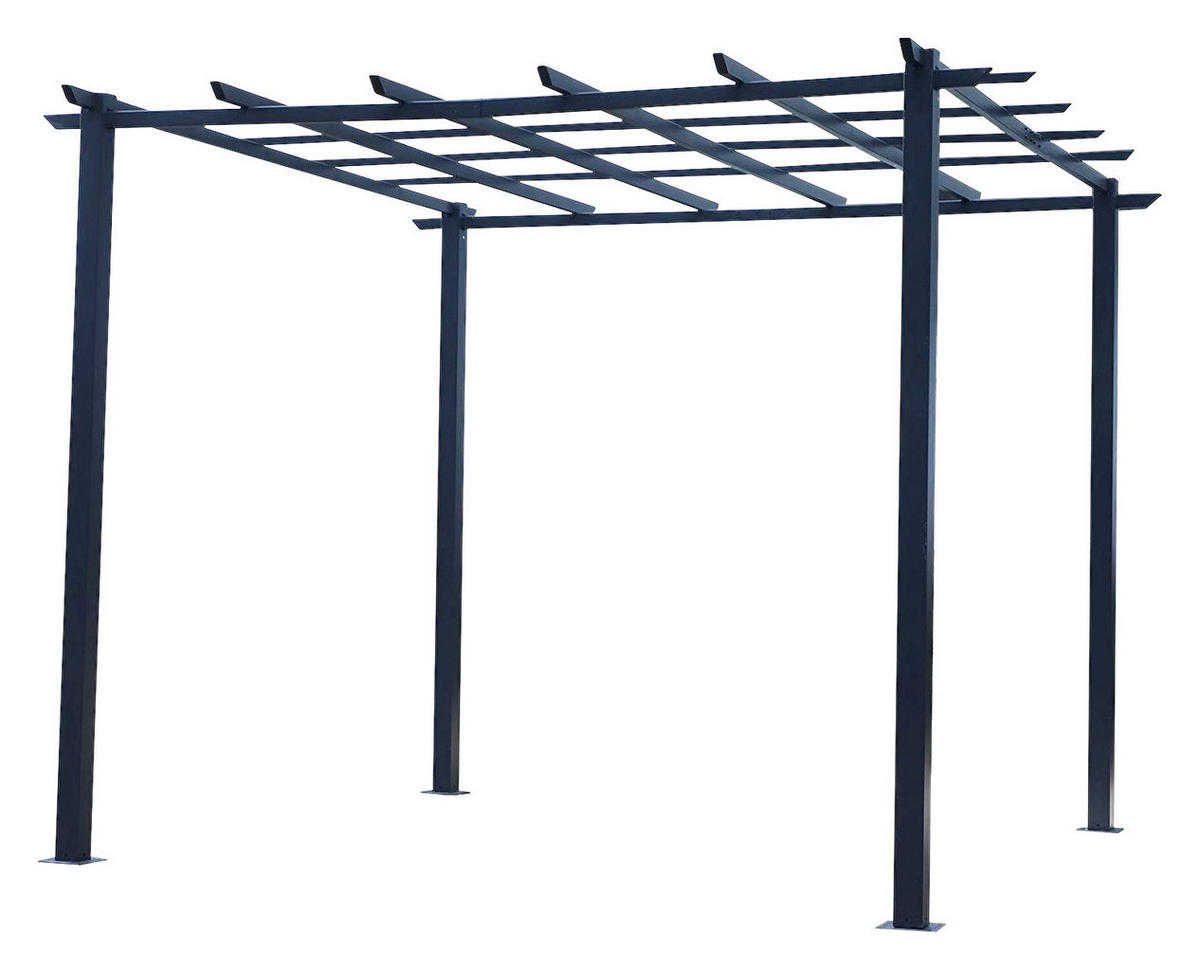 Outsunny Rosenpavillon schwarz Metall B/H/L: ca. 295x230x297 cm Rosenpavillon - schwarz (297,00/295,00/230,00cm) - Outsunny