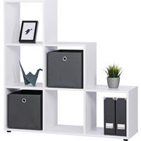 Stufenregal Bergamo 1 weiß B/H/T: ca. 116x118x33 cm Bergamo 1 - weiß (116,00/118,00/33,00cm)