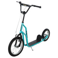 HOMCOM Kinderroller hellblau B/H/L: ca. 58x94x135 cm Kinderroller_mit_Handbremse - hellblau (135,00/58,00/94,00cm) - HOMCOM