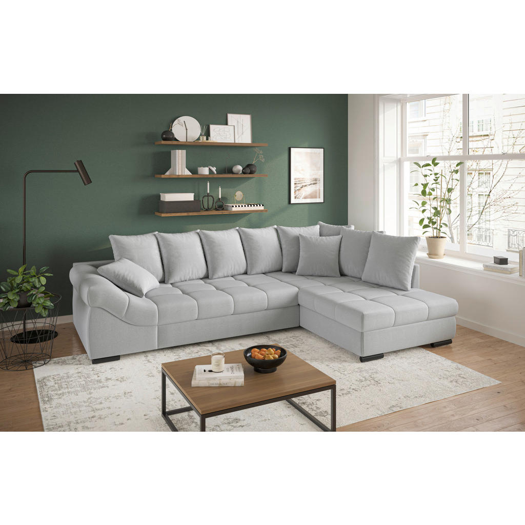 Thumbnail - Ecksofa Pietro grau Microfaser B/H/T: ca. 303x88x202 cm