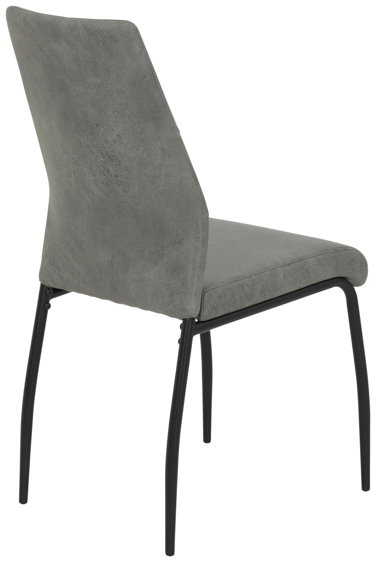 43x93x59 bei Metall Vintage Stuhl kaufen 2er cm Set schwarz grau ▷ B/H/T: JANE online Microfaser ca. POCO