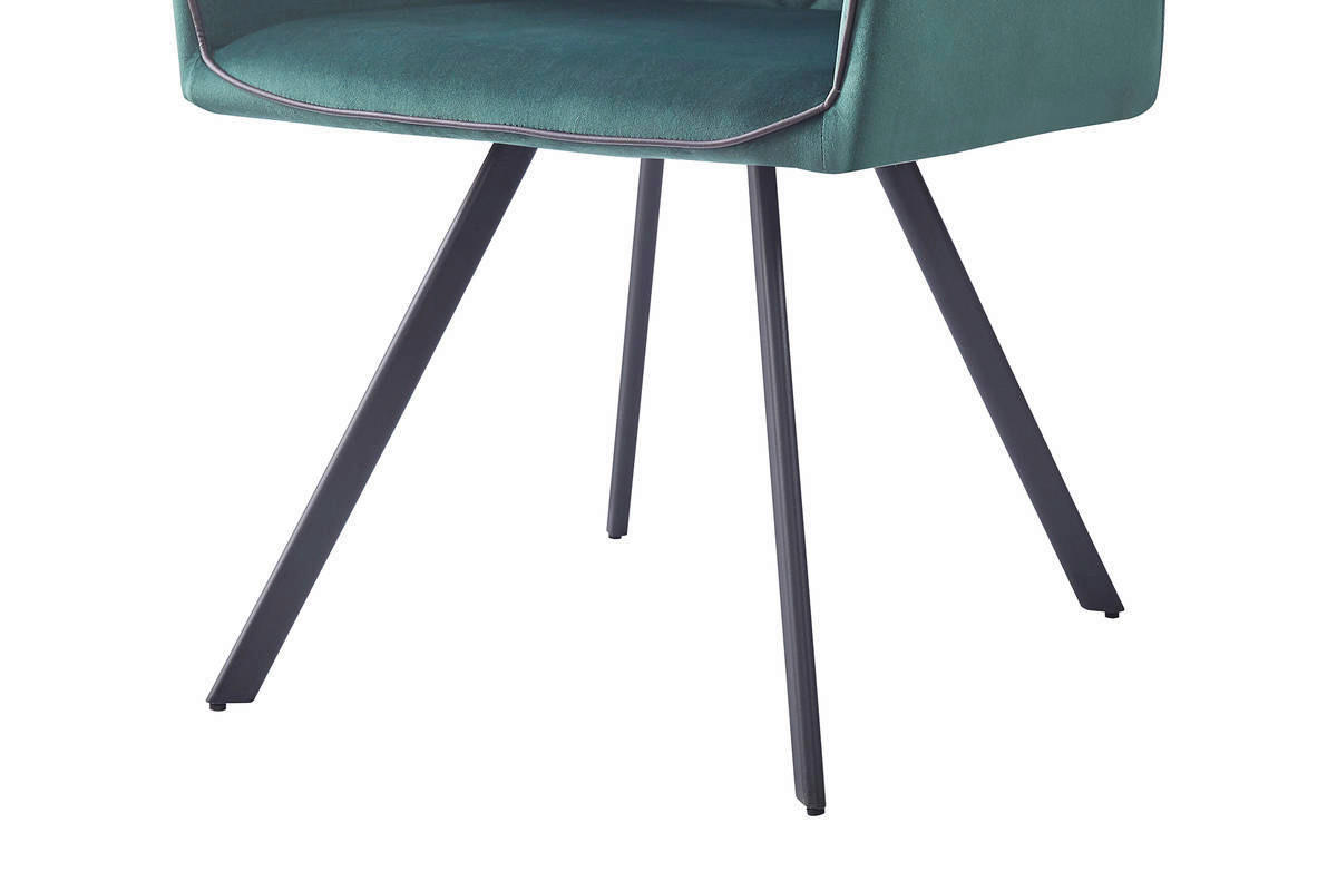 Stuhl Amber 100 grün Microfaser B/H/T: ca. 58x85x64,5 cm Amber 100 - schwarz/grün (58,00/85,00/64,50cm) - 360 Living
