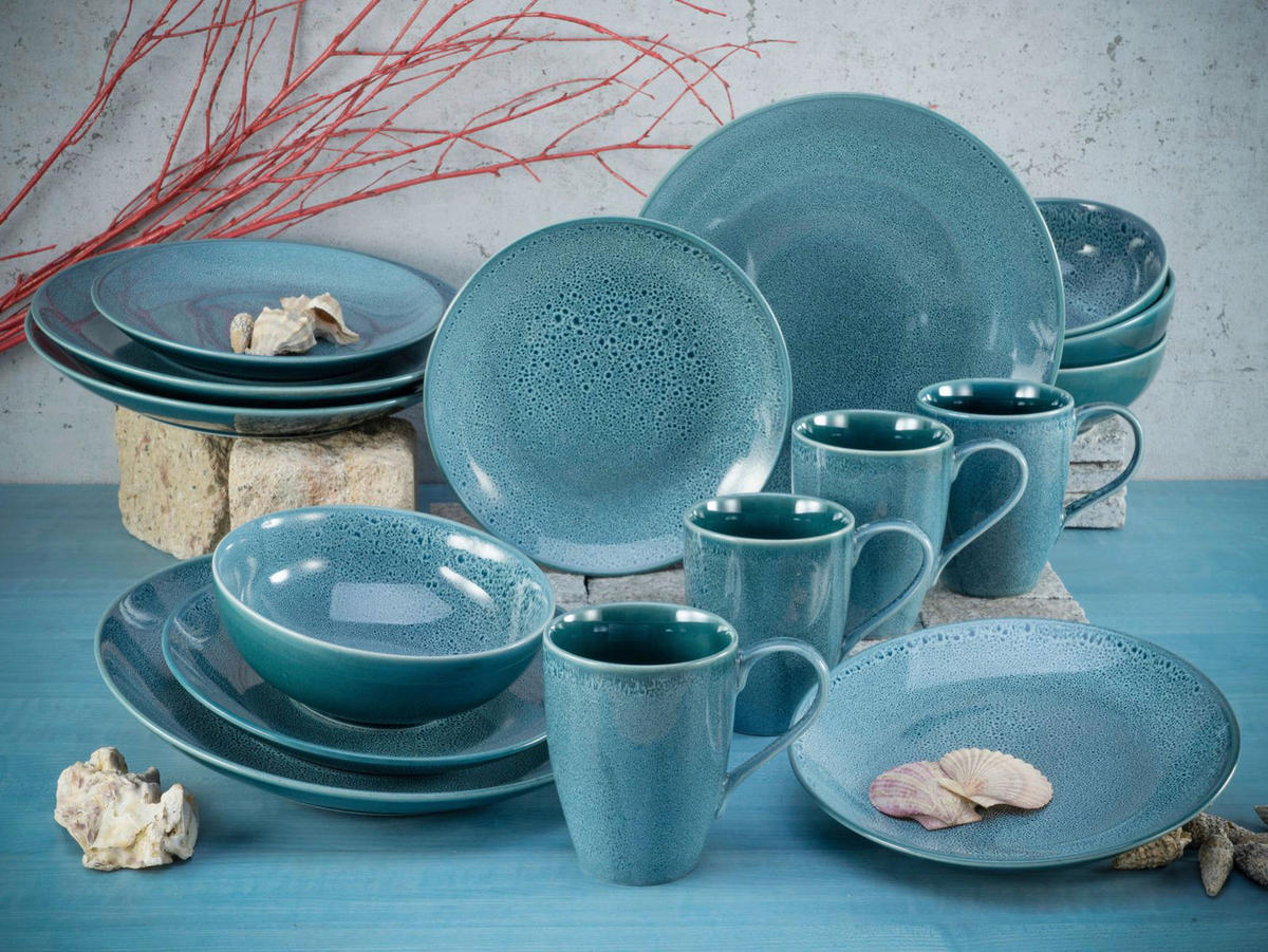 CreaTable Kombiservice Reactive BLUE petrol Keramik Reactive BLUE - petrol - CreaTable