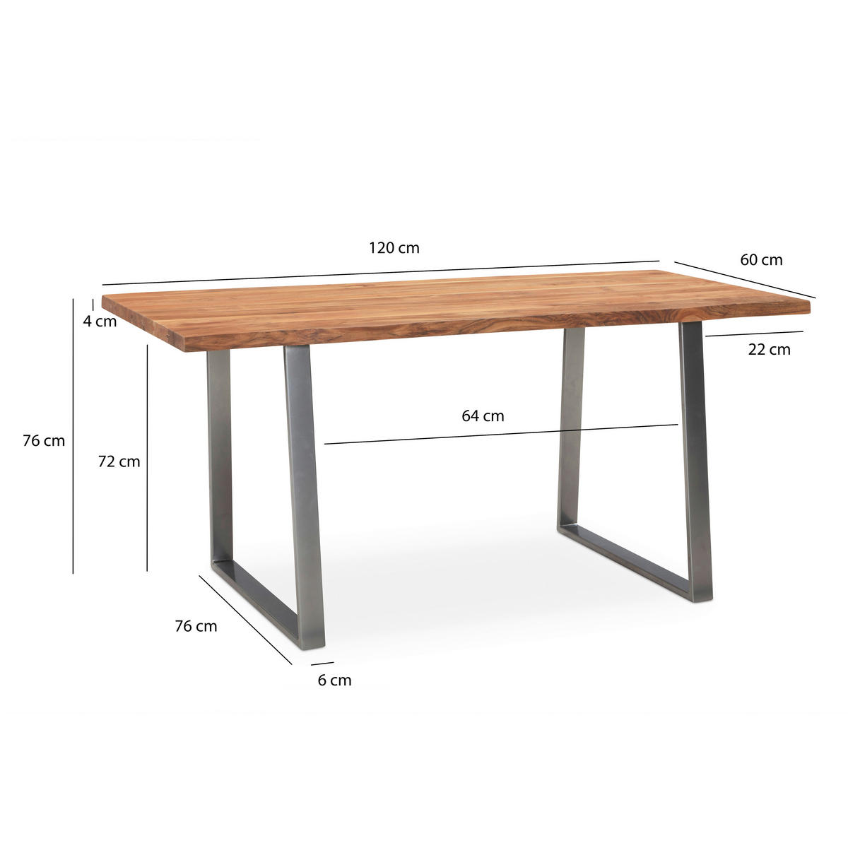 Schreibtisch B/H/T: ca. 120x76x60 cm Schreibtisch - (120,00/76,00/60,00cm) - Wohnling