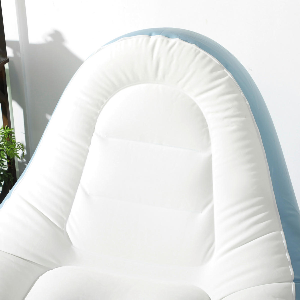 Outsunny Aufblasbarer Sessel B/H/L: ca. 100x87x125 cm Aufblasbarer Sessel - blau/weiß (125,00/100,00/87,00cm) - Outsunny