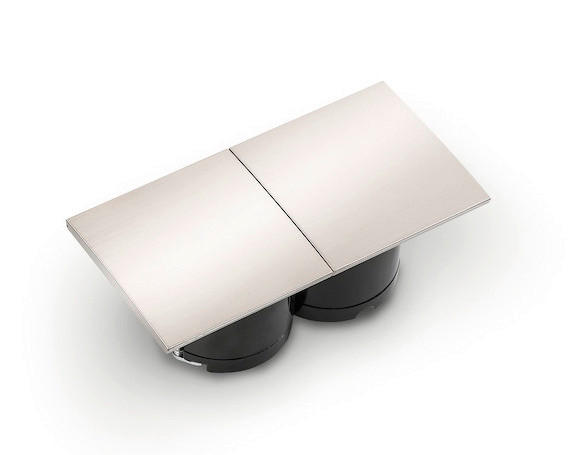 Naber Steckdosenelement Due schwarz Kunststoff B/H/T: ca. 13,9x4,5x6,7 cm Due - schwarz (13,90/4,50/6,70cm) - Naber