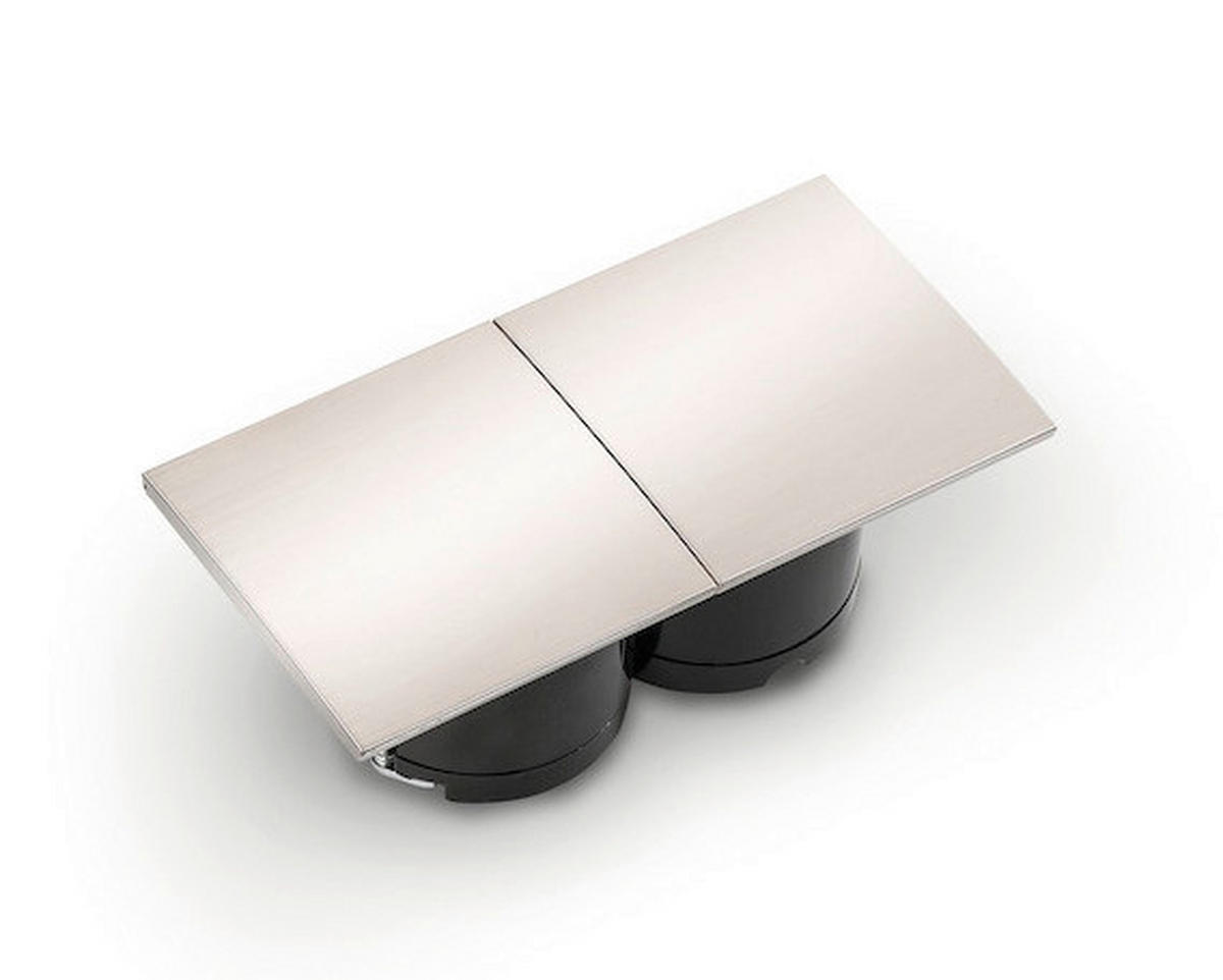 Naber Steckdosenelement Due schwarz Kunststoff B/H/T: ca. 13,9x4,5x6,7 cm Due - schwarz (13,90/4,50/6,70cm) - Naber