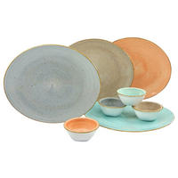 CreaTable Steak-Set Vintage Nature multicolor Porzellan Vintage Nature - multicolor - CreaTable