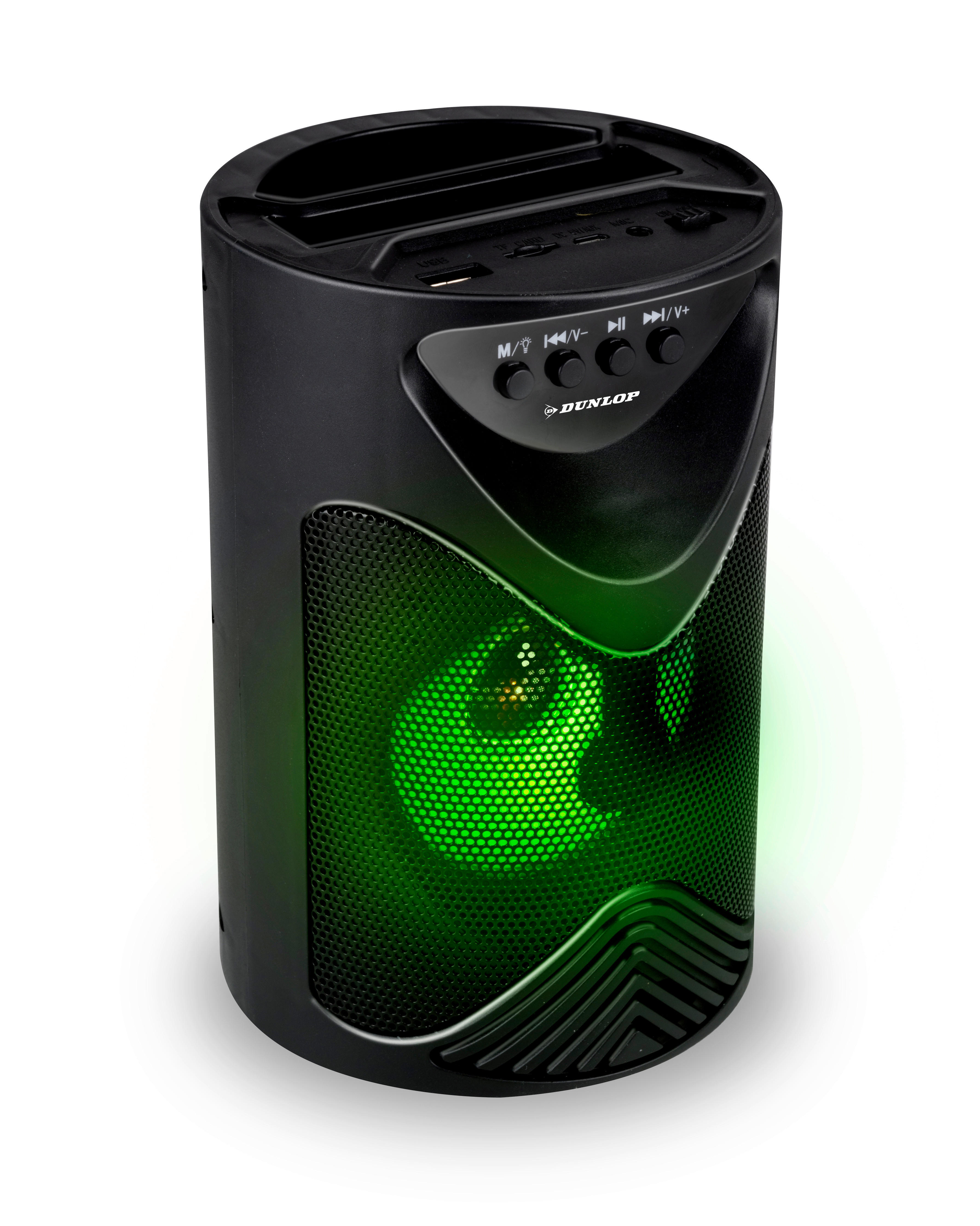 Dunlop Lautsprecher schwarz H: ca. 18 cm Bluetooth-LED-Lautsprecher - schwarz (18,00cm) - Dunlop