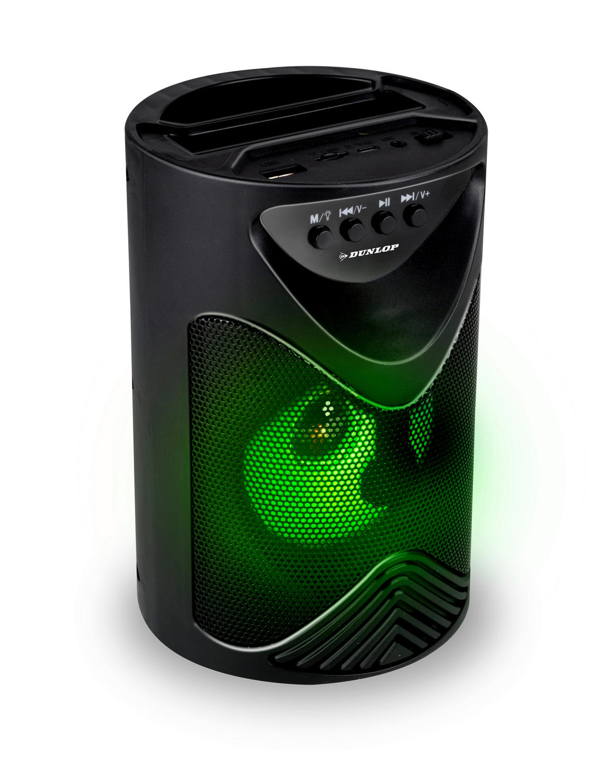 Dunlop Lautsprecher schwarz H: ca. 18 cm Bluetooth-LED-Lautsprecher - schwarz (18,00cm) - Dunlop