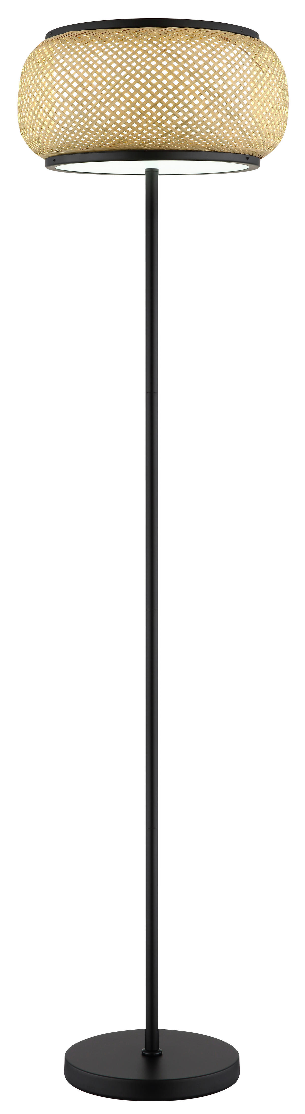 GLOBO Stehleuchte natur mattschwarz Metall Bambus H/D: ca. 146,1x38 cm 1 Brennstellen BAMBORA - natur/mattschwarz (38,00/146,10cm) - GLOBO