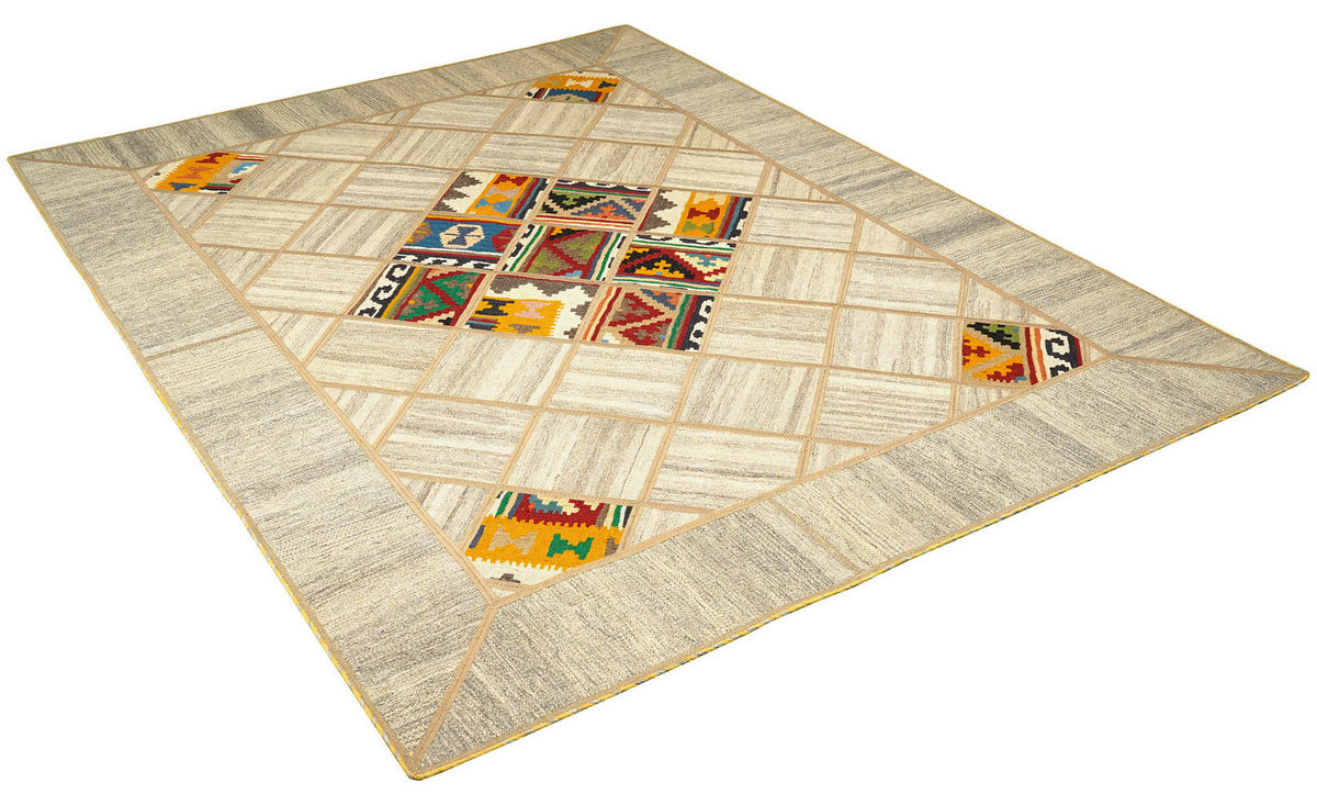 PersaTepp Teppich Kelim Tekkehdouz beige B/H/L: ca. 150x1x200 cm Kelim Tekkehdouz - beige (200,00/150,00/1,00cm) - PersaTepp