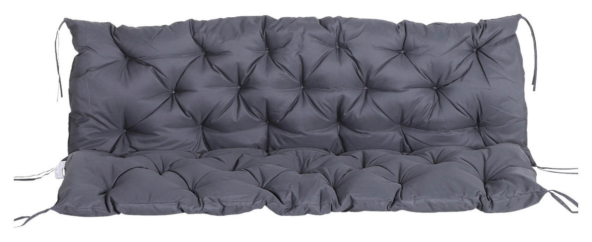 Outsunny Bankauflage dunkelgrau Baumwolle B/H/L: ca. 150x8x98 cm Bankauflage - dunkelgrau (98,00/150,00/8,00cm) - Outsunny