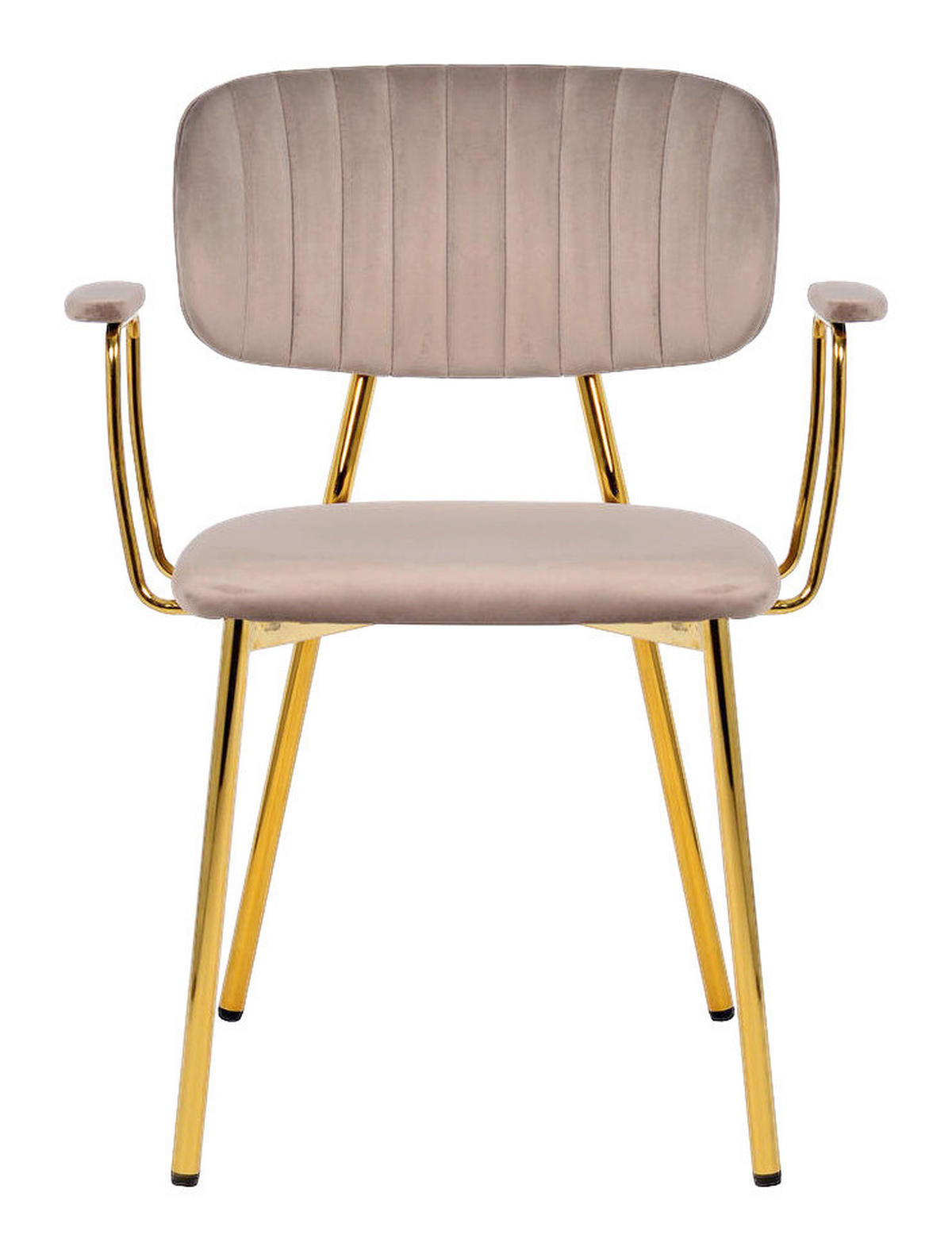 Stuhl Kian 200 2er-Set taupe Microfaser B/H/T: ca. 63x80x51 cm Kian 200 2er-Set - gold/taupe (63,00/80,00/51,00cm) - 360 Living