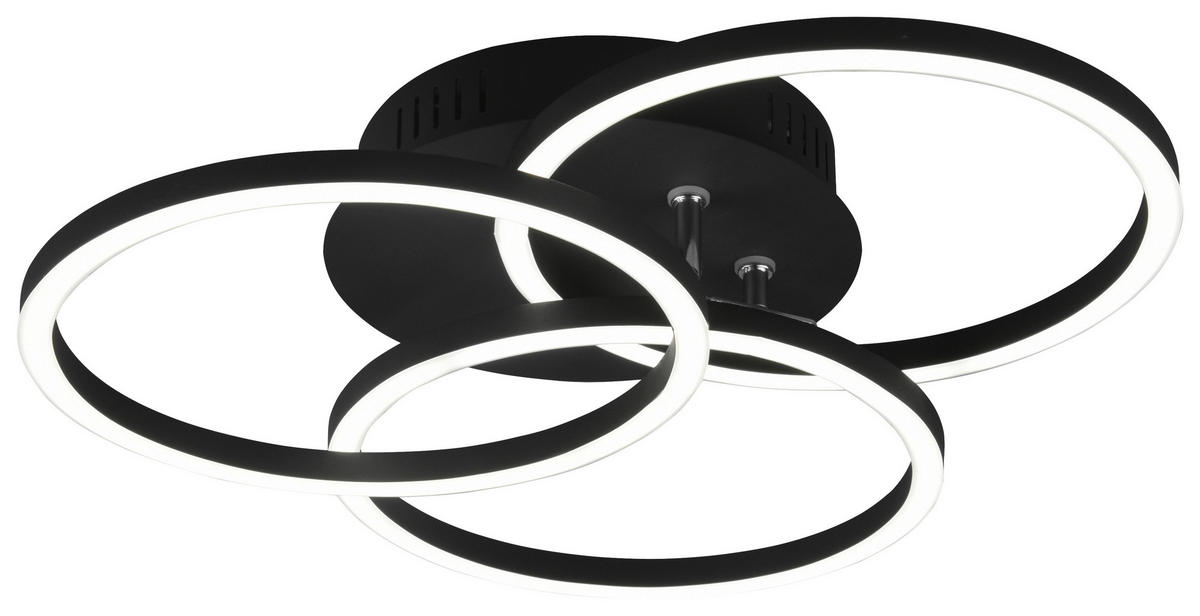 Reality Deckenleuchte R62823132 mattschwarz Metall B/L: ca. 9,5x43,5 cm 3 Brennstellen LED-Deckenleuchte_Circle - mattschwarz (9,50/43,50cm) - Reality