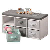Kesper Kinder-Sitzbank weiß B/H/T: ca. 68x33x29,5 cm Kinder-Sitzbank - weiß/grau (68,00/33,00/29,50cm) - Kesper