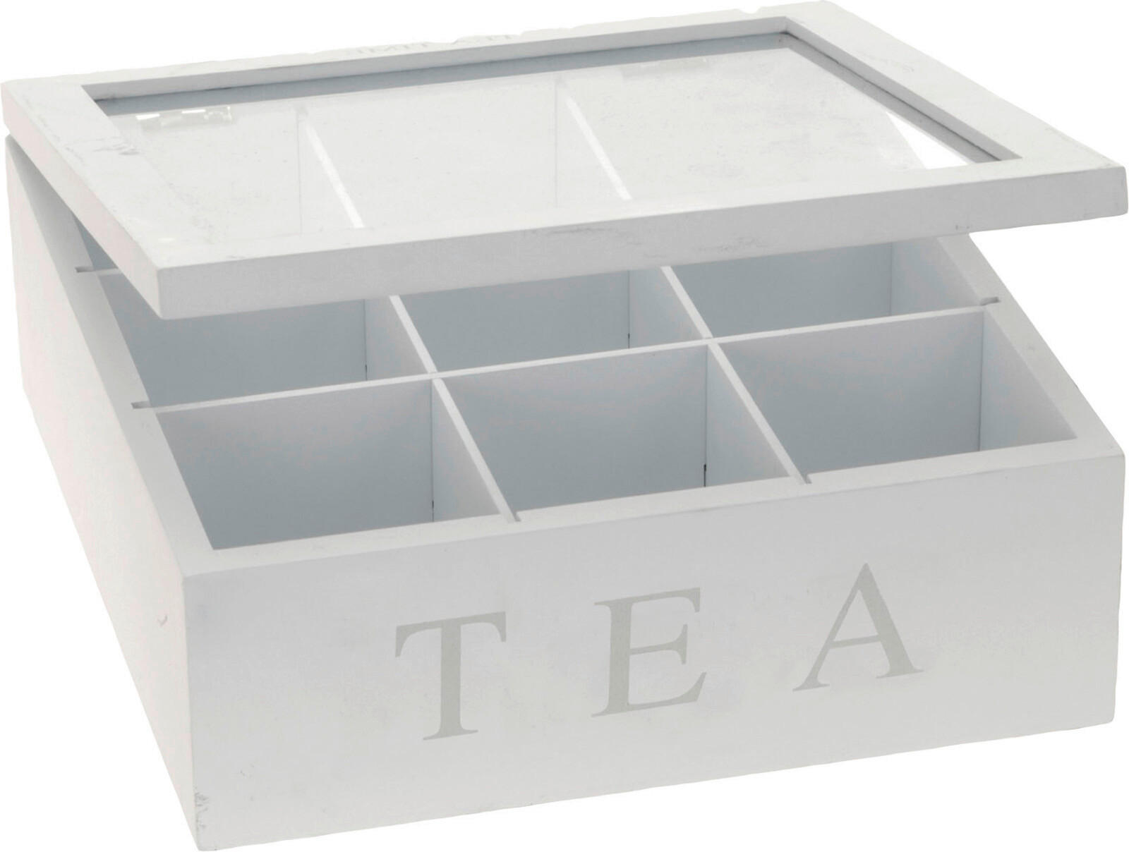 Teebox weiß MDF B/H/L: ca. 23x9x23 cm Teebox - weiß (23,00/23,00/9,00cm)