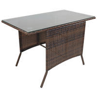 VCM Gartentisch Raloso braun Glas B/H/L: ca. 114x74x64 cm Raloso - braun (64,00/114,00/74,00cm) - VCM