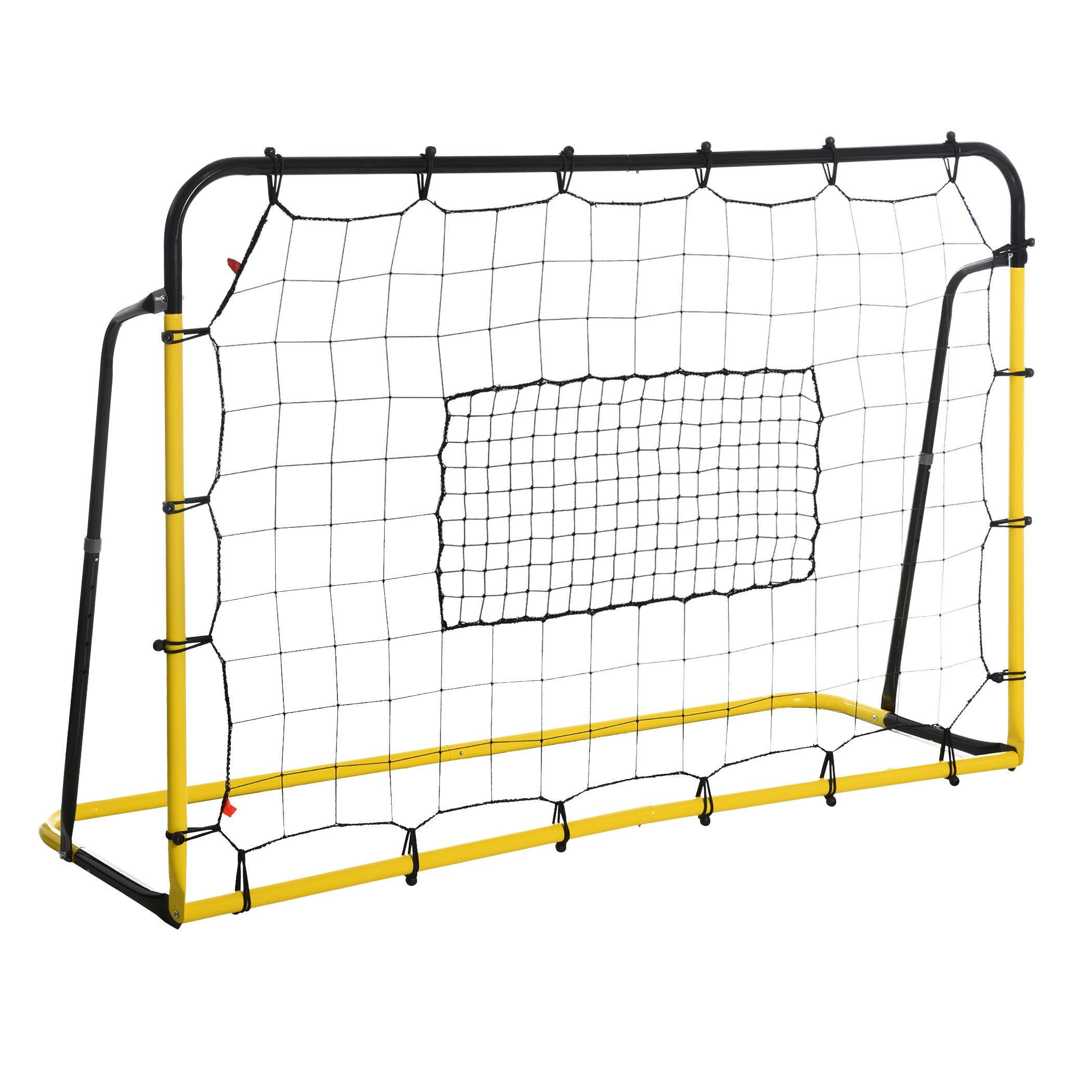 HOMCOM Fußballnetz gelb B/H/T: ca. 184x123x63 cm Fußballnetz_f.mehrere Ballsportart - gelb/schwarz (184,00/123,00/63,00cm) - HOMCOM