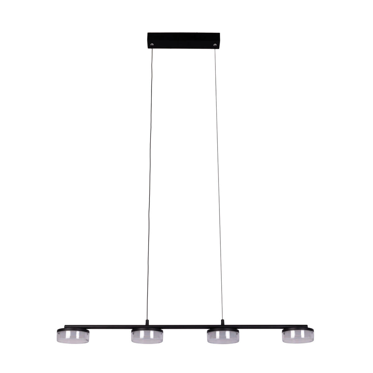 Näve Leuchten Pendelleuchte 7096522 schwarz Metall Kunststoff B/H/T: ca. 12x150x96 cm null 4 Brennstellen Cimo - schwarz (12,00/150,00/96,00cm) - Näve Leuchten