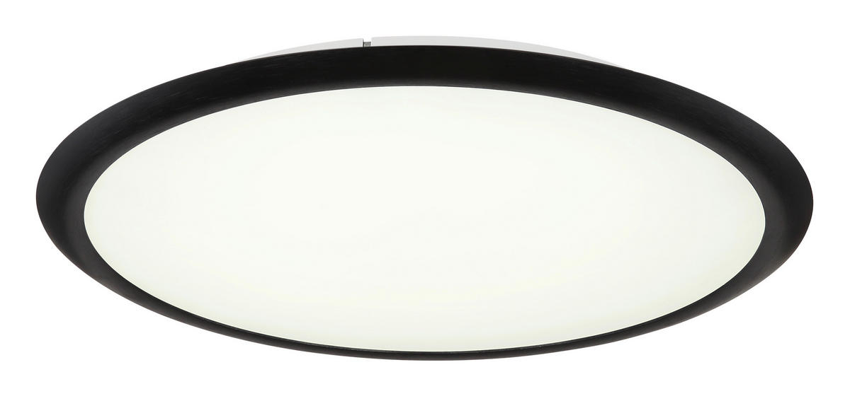 GLOBO LED-Deckenleuchte SUNA 67319D Opal mattschwarz Kunststoff Metall H/D: ca. 5x50,8 cm 1 Brennstellen SUNA - Opal/mattschwarz (50,80/5,00cm) - GLOBO