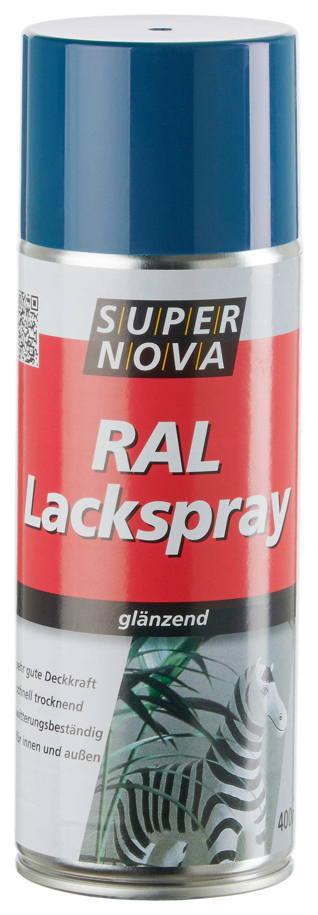 Super-Nova Lackspray enzianblau glänzend ca. 0,4 l Lackspray 400ml - enzianblau (400ml) - Super-Nova