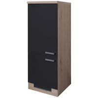 Kühlumbauschrank Elva anthrazit B/H/T: ca. 60x162x60 cm Elva - Eiche/anthrazit (60,00/162,00/60,00cm) - Flex-Well