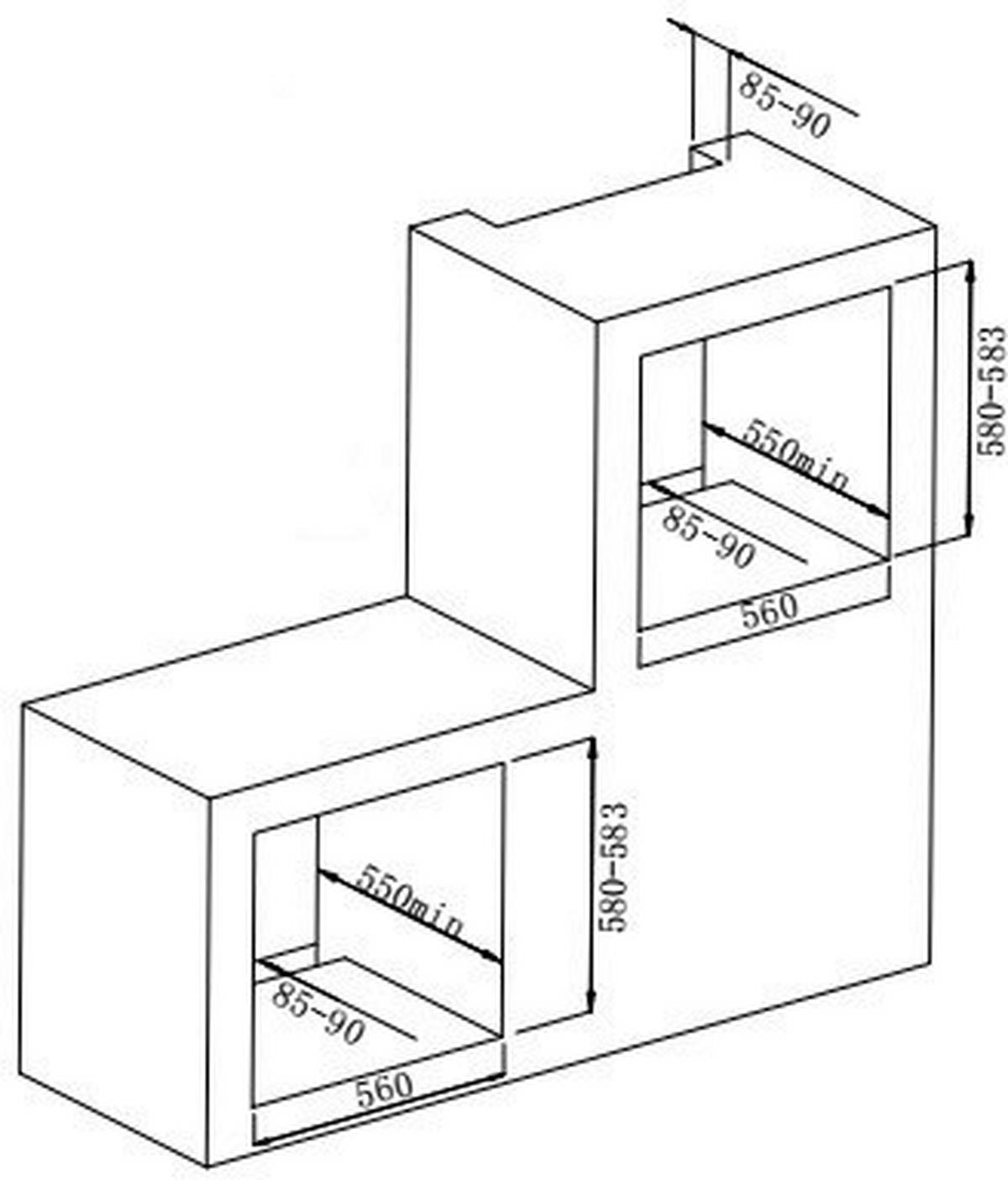 Respekta Küchenblock Premium grau hochglänzend B/H/T: ca. 345x220,5x60 cm Premium - Eiche/grau (345,00/220,50/60,00cm) - Respekta