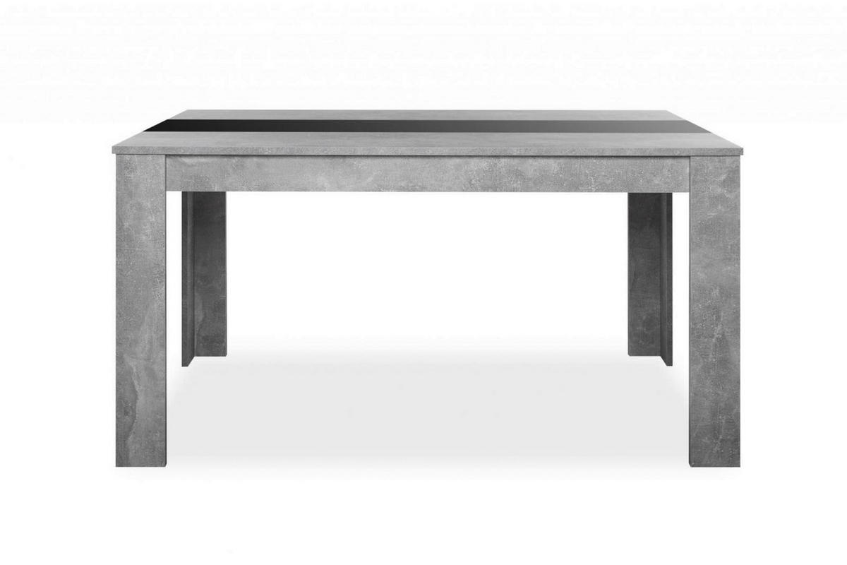 Esstisch Niklas Beton Optik B/H/T: ca. 138x74x80 cm Niklas - Beton/weiß (138,00/74,00/80,00cm)