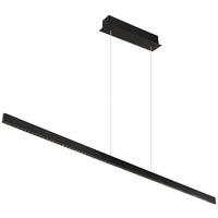 GLOBO Pendelleuchte mattschwarz Metall Aluminium B/H/T: ca. 9x120x150 cm 1.0 Brennstellen 17013H1B - mattschwarz (9,00/120,00/150,00cm) - GLOBO