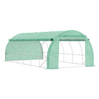 Outsunny Gewächshaus B/H/L: ca. 300x200x590 cm Gewächshaus - grün (590,00/300,00/200,00cm) - Outsunny