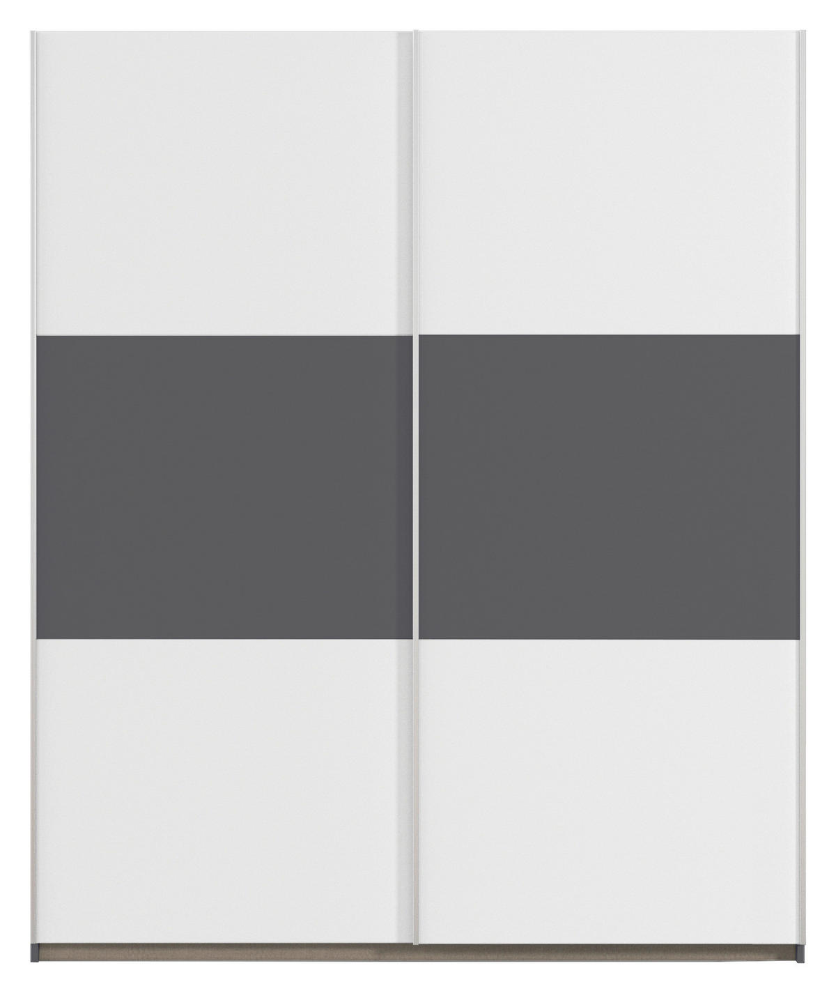 Kleiderschrank Oslo Alpinweiß grau B/H/T: ca. 175x210x59 cm Oslo - Alpinweiß/grau (175,00/210,00/59,00cm)