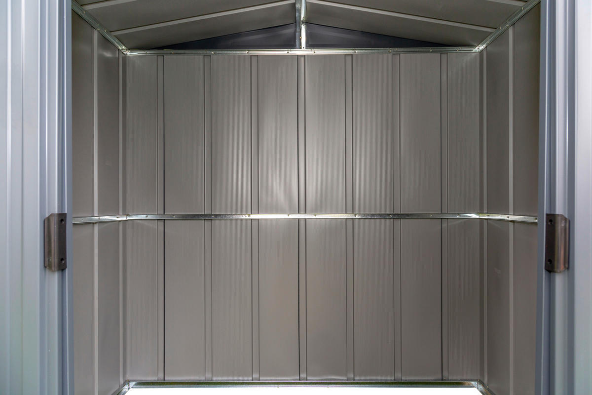 Spacemaker Gartenhaus grau B/H/L: ca. 194x190x151 cm Gartenhaus - grau (151,00/194,00/190,00cm) - Spacemaker