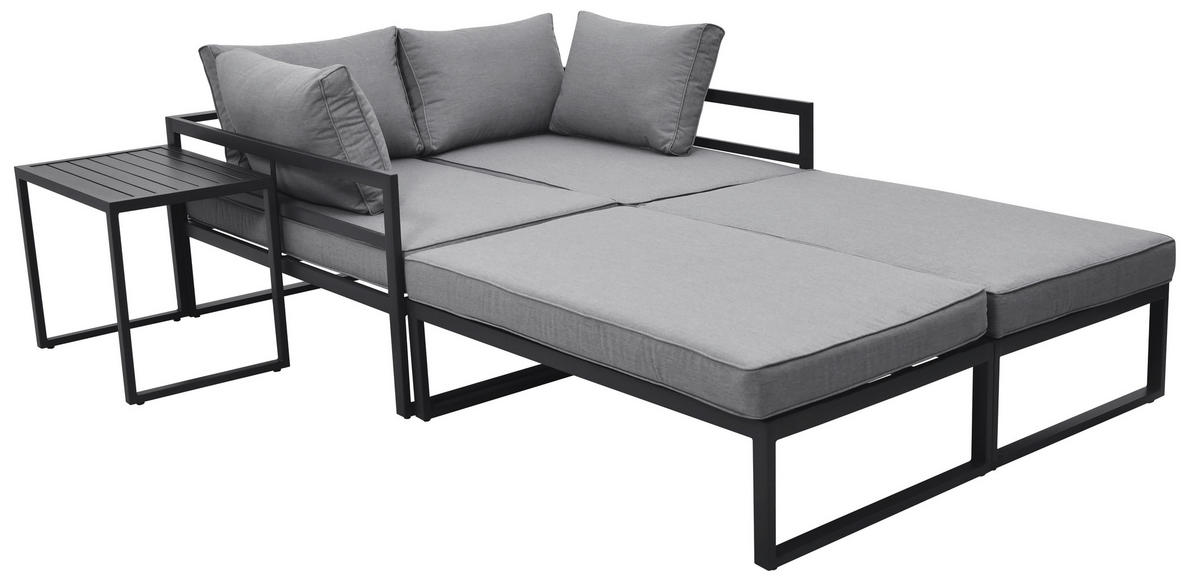 Loungeset Bilbao schwarz Stahl Bilbao - schwarz/grau