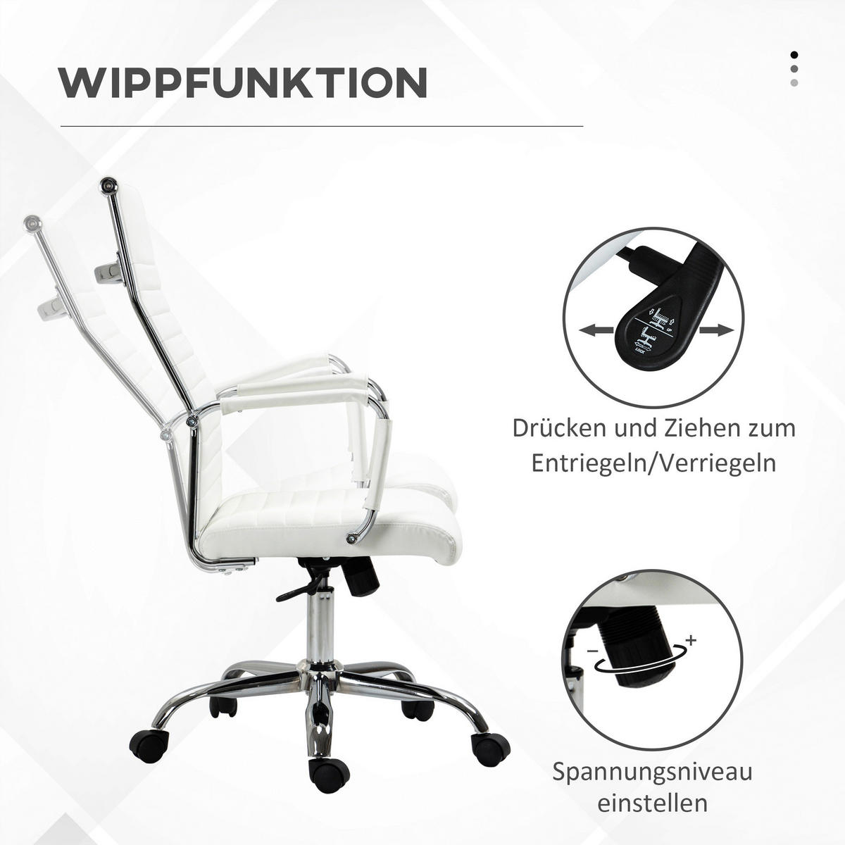 Gaming-Sessel 921-383WT weiß 921-383WT - weiß (54,00/114,00/62,00cm) - Vinsetto