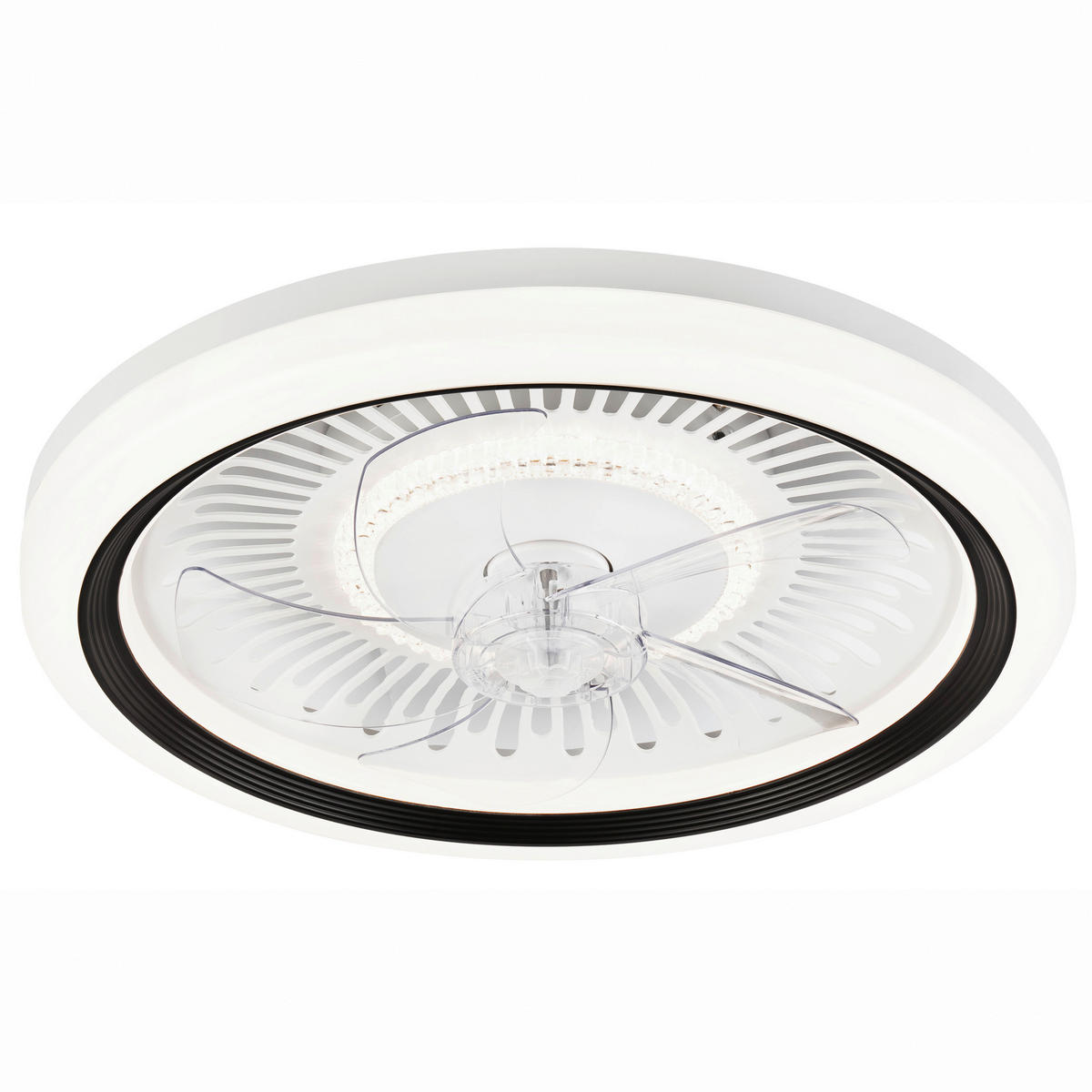 Lamkur LED-Deckenventilator FALCO 49908 schwarz weiß H/L: ca. 17x50 cm max. 40 W Falco - weiß/schwarz (50,00cm) - Lamkur